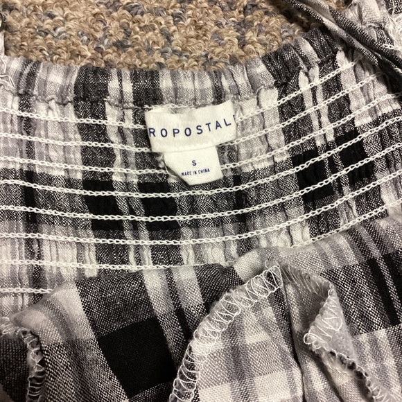 Aeropostale Black & White Plaid Spaghetti Strap Dress * Juniors Small - Picture 3 of 8